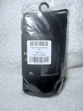 NWT Torrid Black Microfiber Control-Top Tights Size: 3/4 (22-26)